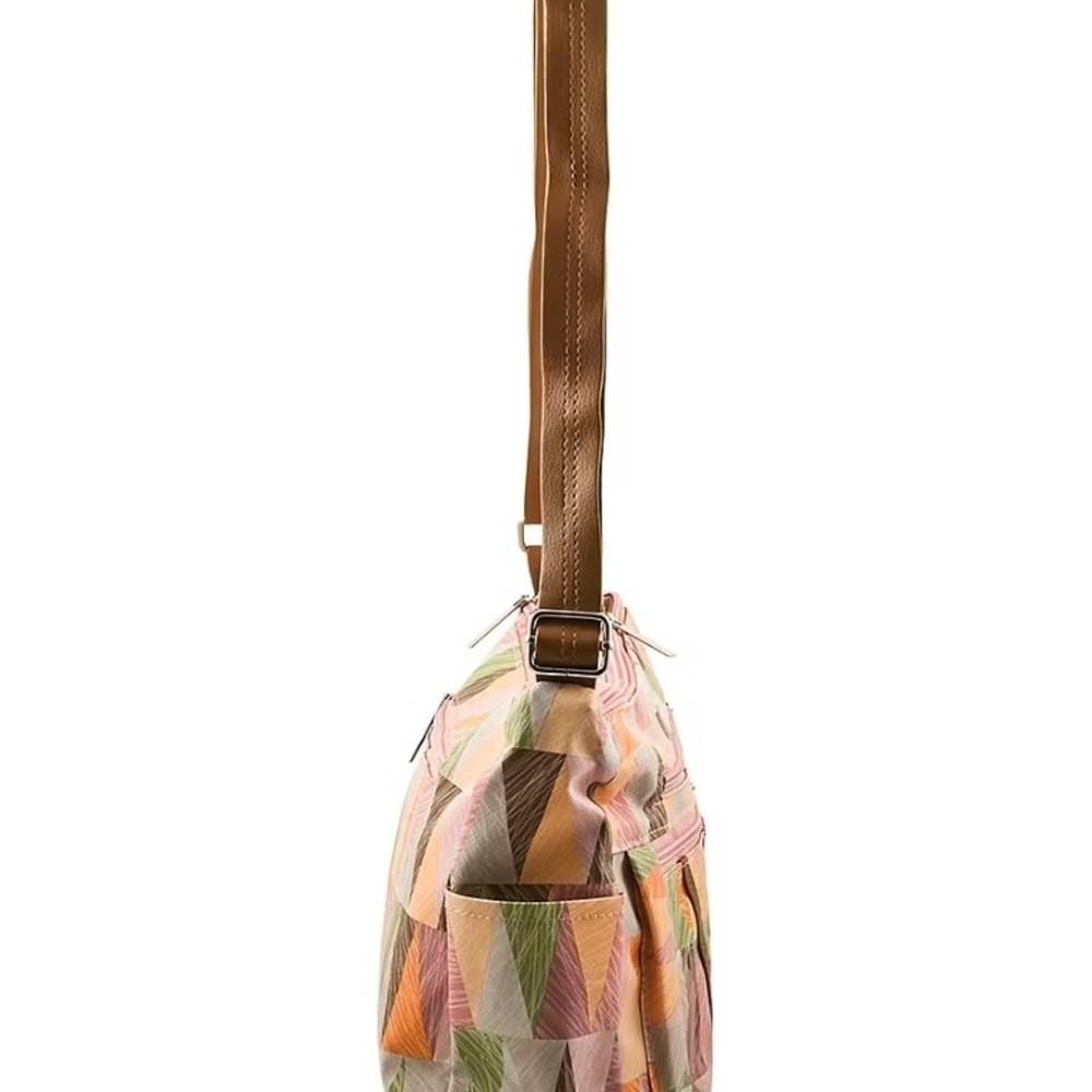 Multicolor Geometric Pattern Shoulder Bag - image 3